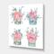 Designart - Collection of Pink Roses - Farmhouse Canvas Wall Art Print